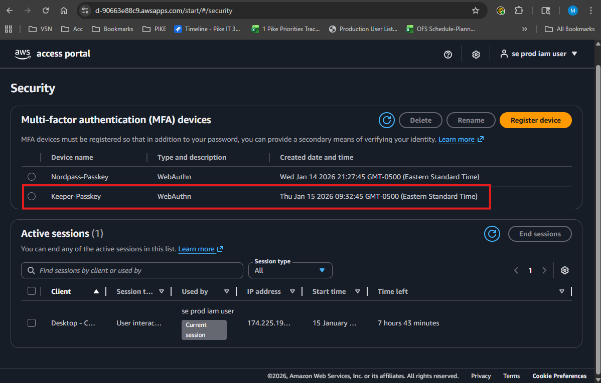 AWS - device registration confirmation (screen 2)